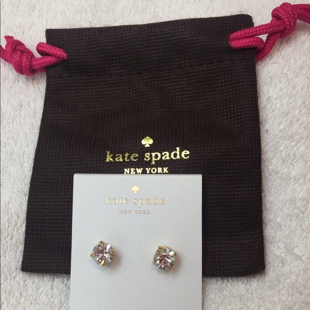 Kate Spade New Cueva Rosa Clear Stud Earrings